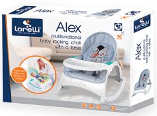 Шезлонг-гойдалка 3 в 1 Lorelli Alex with table Cameo Rose STARS